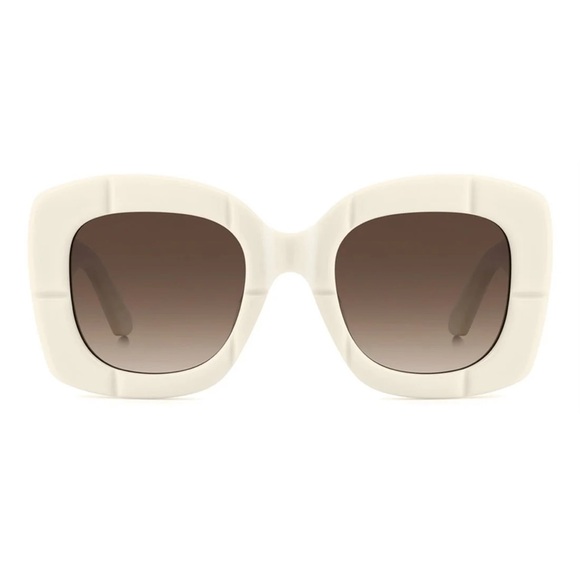 New! Kate Spade JOSEY/G/S 0SZJHA White Square Sunglasses, Authentic - Picture 8 of 10